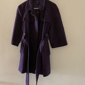 Gap Purple Wool Kimono Sleeve Peacoat